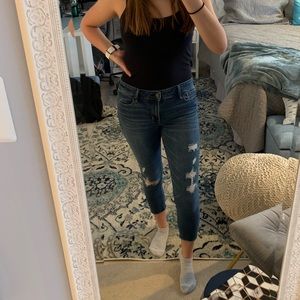Ripped Abercrombie Ankle Jeans